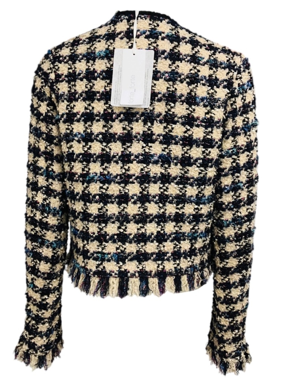 forte_forte Ink Multi Tweed Boxy Jacket - Picture 3 of 7